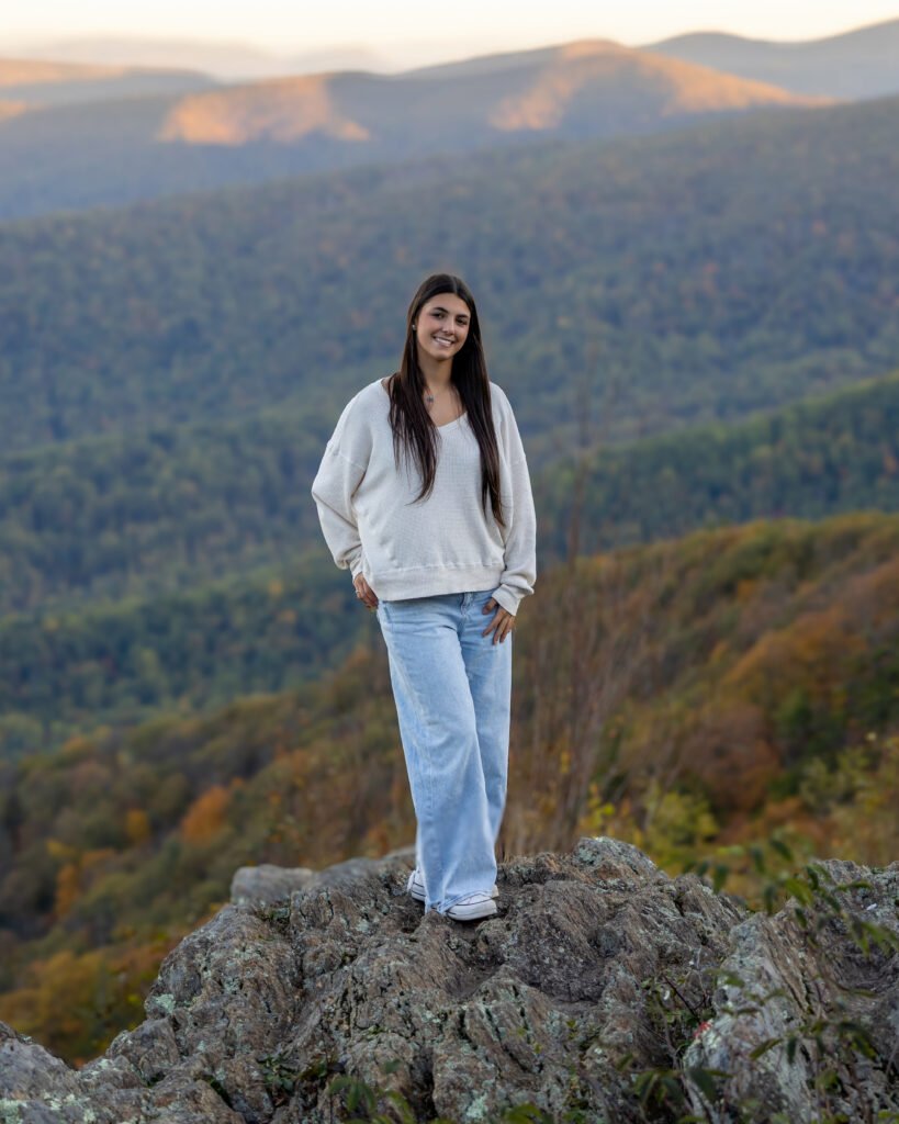 Senior portraits in Shenandoah mountains Virginia 
